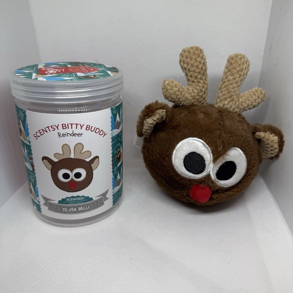 Scentsy Bitty Buddy Reindeer Silver Bells Scent NEW